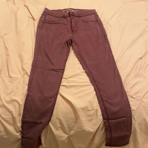 12 long American eagle burgundy jeggings